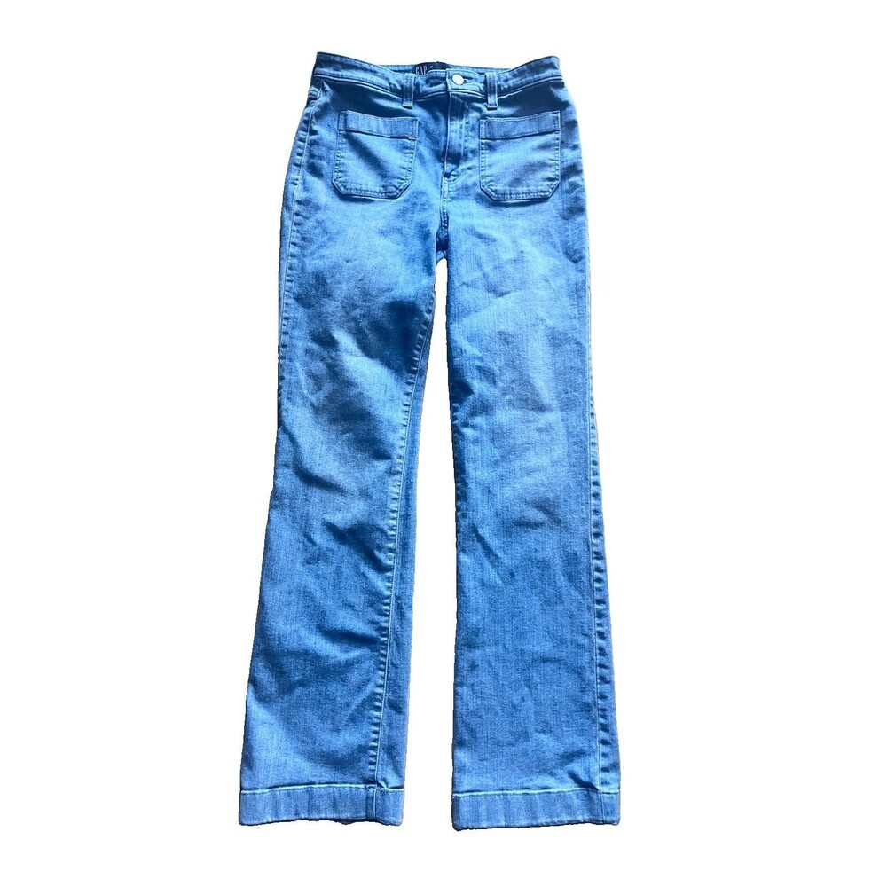 GAP Light Wash Wide-Leg Trouser  Jeans Women’s Size 29 Medium Indigo